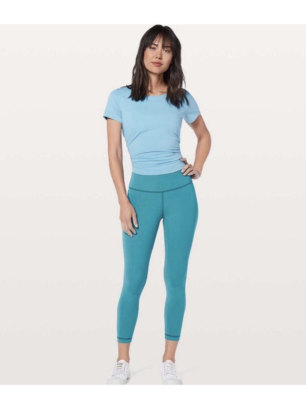 LULULEMON Wunder Under High Rise Pacific Teal 25" Luxtreme 7/8 Leggings Sz 6